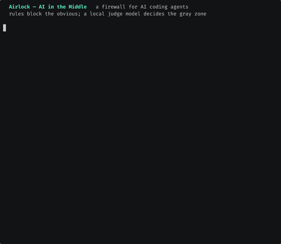 airlock_ai in action — gating an AI agent's tool calls in real time