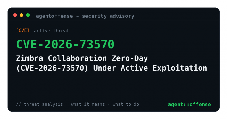 Zimbra Collaboration Zero-Day (CVE-2026-73570) Under Active Exploitation — security advisory