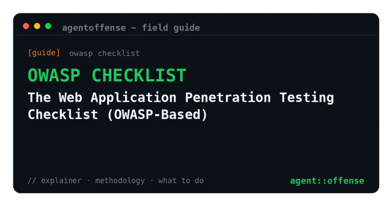 The Web Application Penetration Testing Checklist (OWASP-Based)